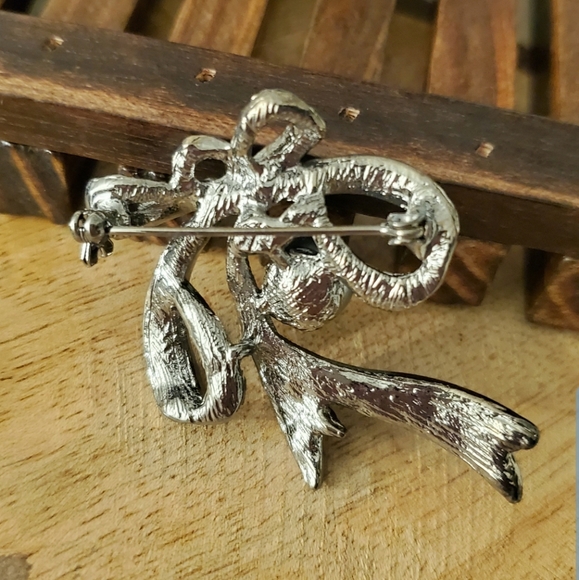 NEW Ribbon Pearl Brooch or Pendant for Necklace - Picture 4 of 6